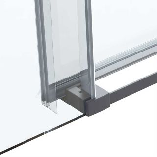 Душевой уголок Vincea Como Soft VSR-1CS9011CLGM, 1100*900, вороненая сталь, стекло прозрачное