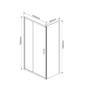 Душевой уголок Vincea Garda VSR-1G8015CLG, 1500*800, брашированное золото, стекло прозрачное