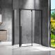 Душевой уголок Vincea Lugano VSR-1L8015CLB-1, 1500*800, черный, стекло прозрачное