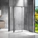Душевой уголок Vincea Lugano VSR-1L9013CLGM-1, 1300*900, вороненая сталь, стекло прозрачное