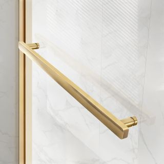 Душевой уголок Vincea Slim Soft VSR-1SS8015CLG, 1500*800, брашированное золото, стекло прозрачное