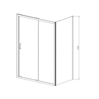 Душевой уголок Vincea Alpha VSR-3AL8013CLG, 1300*800, брашированное золото, стекло прозрачное