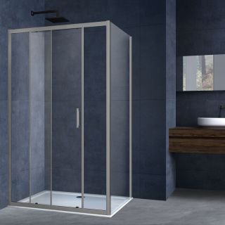 Душевой уголок Vincea Alpha VSR-3AL9013CLGM, 1300*900, вороненая сталь, стекло прозрачное