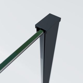 Душевой уголок Vincea Soft 2 VSR-3SO28014CLB, 1400*800, черный, стекло прозрачное