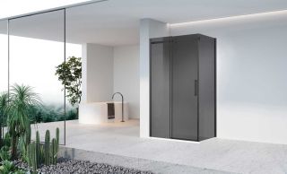 Душевой уголок Vincea Como-N VSR-4CN9014CGB, 1400*900, черный, стекло тонированное