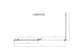 Душевой уголок Vincea Slim-N VSR-4SN8013CLGM, 1300*800, вороненая сталь, стекло прозрачное