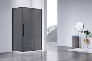 Душевой уголок Vincea Slim-N VSR-4SN9012CGB, 1200*900, черный, стекло тонированное