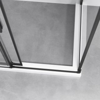 Душевой уголок Vincea Slim-N VSR-4SN9012CLB, 1200*900, черный, стекло прозрачное