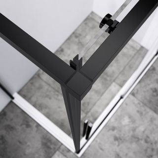 Душевой уголок Vincea Slim-N VSR-4SN9013CLB, 1300*900, черный, стекло прозрачное