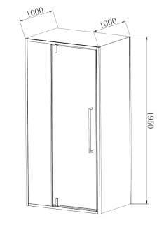Душевой уголок Vincea Slim-N VSR-4SNP1012CLB, 1200*1000, черный, стекло прозрачное