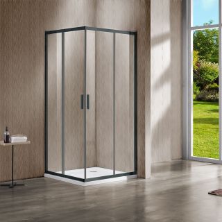 Душевой уголок Vincea Garda VSS-1G8090CLGM, 900*800, вороненая сталь, стекло прозрачное