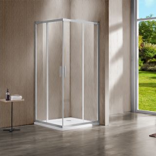 Душевой уголок Vincea Garda VSS-1G900CLBN, 900*900, брашированный никель, стекло прозрачное