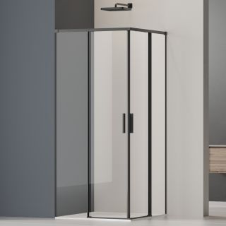 Душевой уголок Vincea Soft 2 VSS-3SO2800CLB, 800*800, черный, стекло прозрачное