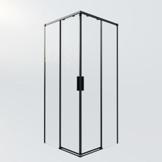 Душевой уголок Vincea Soft 2 VSS-3SO2800CLB, 800*800, черный, стекло прозрачное