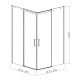 Душевой уголок Vincea Dice VSS-4D900CL, 900*900, хром, стекло прозрачное