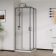 Душевой уголок Vincea City VSS-5CT8010CLGM, 1000*800, вороненая сталь, стекло прозрачное