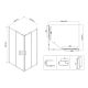 Душевой уголок Vincea City VSS-5CT8010MT 100x 80 см