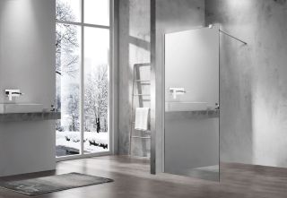 Душевая перегородка Vincea Walk-In VSW-1H100GSGM, 1000*2000, вороненая сталь, стекло янтарь