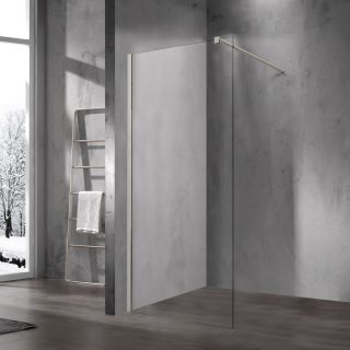 Душевая перегородка Vincea Walk-In VSW-1H700CLBN, 700*2000, брашированный никель, стекло прозрачное