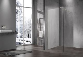 Душевая перегородка Vincea Walk-In VSW-1H900CLBN, 900*2000, брашированный никель, стекло прозрачное