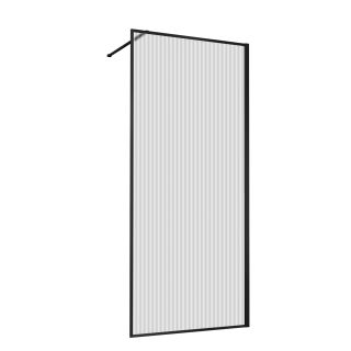 Душевая перегородка Vincea Walk-In HP Art VSW-1HP120FLB, 1200*2000, черный матовый, стекло рифленое