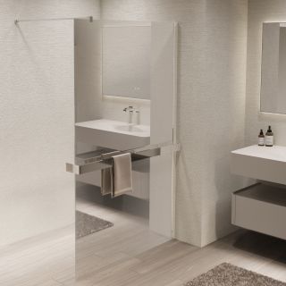 Душевая перегородка Vincea Walk-In VSW-1HR100MR, 1000*2000, хром, стекло зеркальное