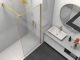 Душевая перегородка Vincea Walk-In HS VSW-1HS100CLG, 1000*2000, брашированное золото, стекло прозрачное