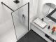 Душевая перегородка Vincea Walk-In HS VSW-1HS800CLB, 800*2000, черный матовый, стекло прозрачное