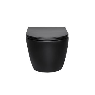 Унитаз подвесной Vincea Globo VT1-14SMB безободковый черный ультратонкое soft-close сиденье