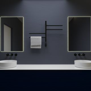 Полотенцесушитель электрический Vincea VTD-1S1CBE 43×60, черный, таймер