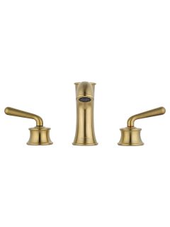 Смеситель для раковины на 3 отверстия Wonzon & Woghand Steam WW-88159008-BG брашированное золото