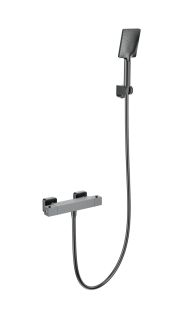 Смеситель для душа Wonzon & Woghand WW-B2026-A-BGG с термостатом тёмный графит
