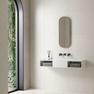 Раковина Solid Surface Vincea VWB-6S212MW, 1200*400*200, подвесная, цвет белый матовый