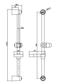 Душевая штанга Rav Slezak PD0016 хром