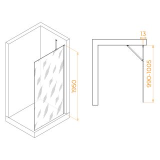 Душевая перегородка RGW WA-110 351011010-11 100см хром