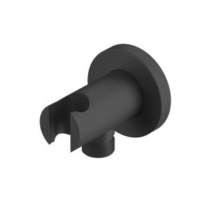 Угловой соединительный элемент с держателем лейки WHITECROSS Y1005BL чёрный матовый