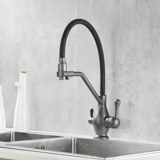 Смеситель для кухни Rose R858Y пепельный