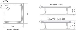 Душевой поддон Ravak Perseus Pro-90 Flat 90x90 XA037711010