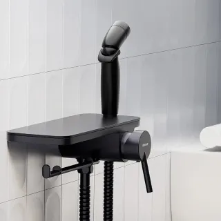 Гигиенический душ со смесителем Damixa Jupiter 773500301 черный встраиваемый