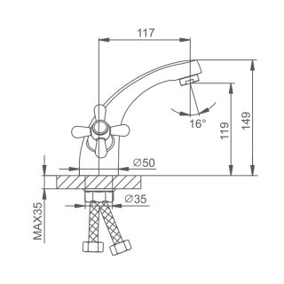 Смеситель для раковины Splenka S80.10 хром