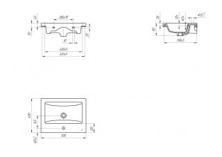 Мебельная раковина Cersanit Como UM-COM50/1 50см белый