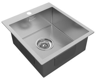 Мойка кухонная Paulmark Kroner PM214551-BS брашированная нержавеющая сталь