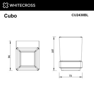 Стакан подвесной WHITECROSS Cubo CU2430GLB брашированное золото