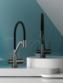 Смеситель для кухни Raglo R81.62.09 с подключением фильтра графит