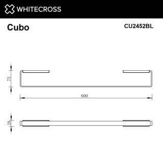 Полотенцедержатель WHITECROSS Cubo CU2452NIB 60 см брашированный никель