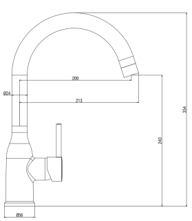 Смеситель для кухни ESKO Kitchen K16 хром