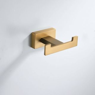 Крючок для ванной комнаты двойной Shevanik SG5621G золотой сатин