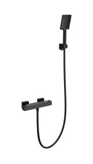Смеситель для душа Wonzon & Woghand WW-B2026-A-MB с термостатом чёрный матовый