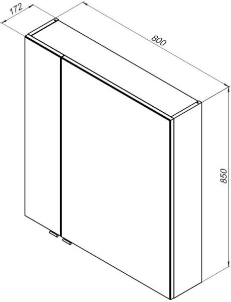 Зеркальный шкаф Aquanet Алвита New 277534 80 см белый матовый
