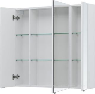 Зеркальный шкаф Aquanet Алвита New 303897 90 см белый матовый